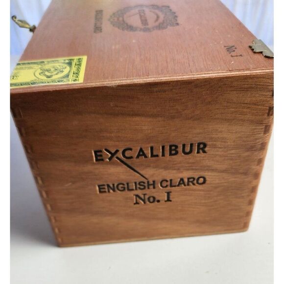 Excalibur English Claro No. 1 Empty Cigar Box - Picture 3 of 10